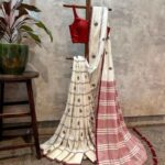 Cotton Anarosh Buti Handloom Saree With B.P.
