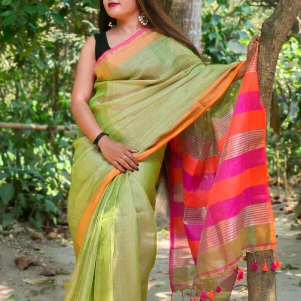 Best Quality Tissue Khadi Saree With B.P.