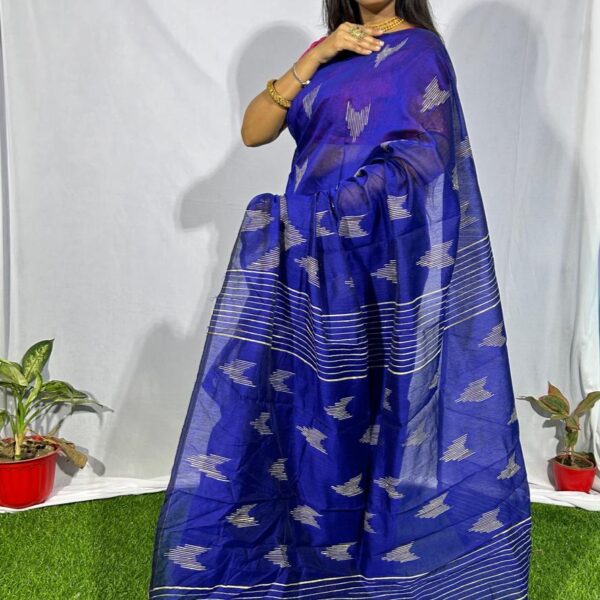 Cotton Silk Handloom Beki Buti Saree With B.P.