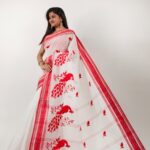 Pecock Embroydary Handloom Sare
