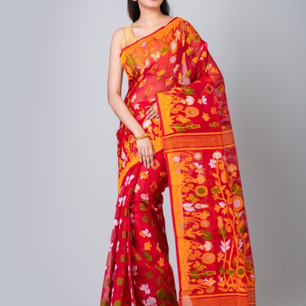 Allover Soft Surja Jamdani Saree Without B.P.