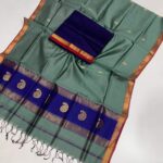 Cotton Silk Mango Kalka Buti Saree With B.P.