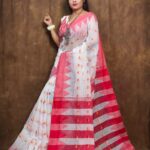 Cotton Silk Dant Par Handloom Saree With B.P.