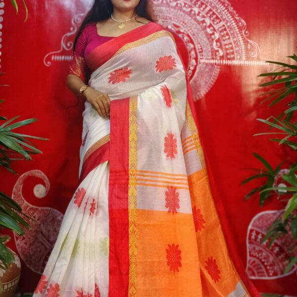 Cotton Silk Handloom Saree With B.P.