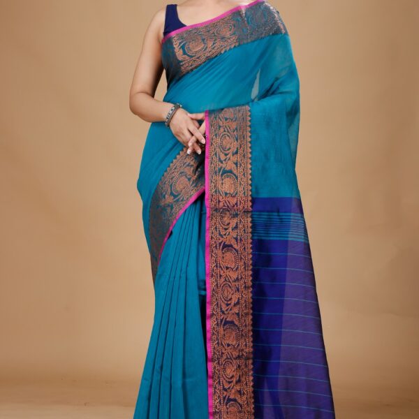 Cotton Silk Joba Copper Jori Handloom Saree With B.P.