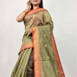 Cotton Silk Aam Kalka Saree With B.P.