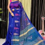 Cotton Silk Tample Saree With B.P.