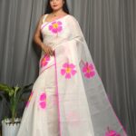 Cotton Joba Hand Print Saree With Running B.P.