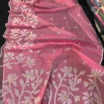 Pure Hand Work Rasome Moslin Saree With B.P.