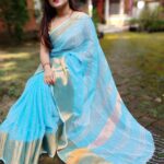 Best Quality Linen Saree With B.P.