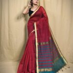 Cotton Silk Stype Pallu Saree With B.P.