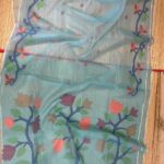 New Best Quality Panch Ful Moslin Saree With B.P.