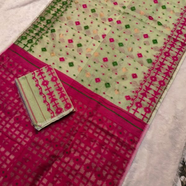 New Ganga Jomuna BD Dhakai  Jamdani Saree With B.P.