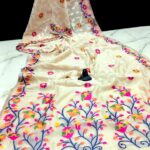Tassar Tantuja Lota Ful Design Saree With Worked B.P.