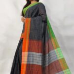Khadi Cotton Checks Saree With B.P.