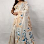 New Khadi Pakhi & Lota Buti Design Saree With B.P.