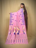 New Khadi Pakhi & Lota Buti Design Saree With B.P. - Image 2