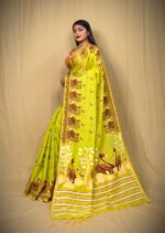 New Khadi Swan Buti Design Saree With B.P. - Image 4