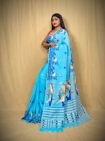 New Khadi Pakhi & Lota Buti Design Saree With B.P. - Image 3