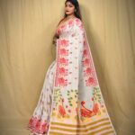 New Khadi Swan Buti Design Saree With B.P.