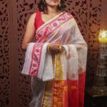 Allover Spider Jamdani Saree With B.P.