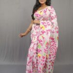 Premium Floral Jamdani Saree Without Blouse Piece