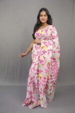 Premium Floral Jamdani Saree Without Blouse Piece