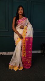 Bengali Traditional Jamdani Saree for Wedding & Puja