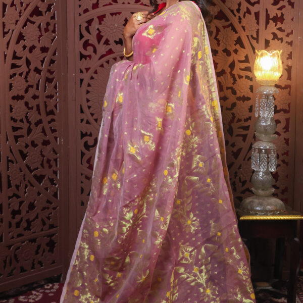 Trivuj Jamdani Saree With Blouse Piece